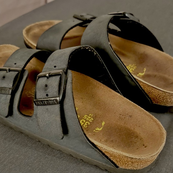 Birkenstock Shoes - Navy blue Birkenstock Arizona sandals. Soft suede, hardly worn.